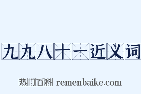 九九八十一近义词是什么意思的图片